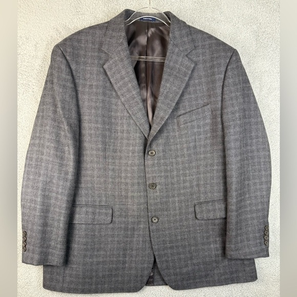 Men’s Ralph Lauren 100 percent wool sport coat 46R grey preowned - Picture 1 of 10